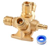 Distributeur d'air comprimé en laiton, 5 sorties, raccordement G 1/2 pouce, avec 4 raccords