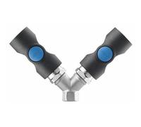Distributeur d'air comprimé en Y - raccord rapide - filetage femelle 1/4" PRÉVOST
