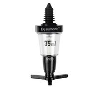 Beaumont - Mesure de bar optique pour spiritueux estampillé 35 ml, noir, usage professionnel au bar ou à domicile, distributeur optique pour spiritueux, joint en caoutchouc étanche, CD283