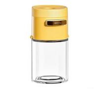 Distributeur d'assaisonnement en verre avec couvercle hermétique Jaune 12 | Distribution précise de 0,5 g, contrôle par bouton-poussoir, réduit l'apport de sodium, aide à la cuisine saine