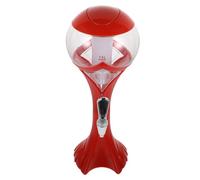 Distributeur de Bière en Plastique 1,5 L à Poignée Rabattable | Conception à Glaçons Indépendants, Usage Maison ou Patio, pour Bière et Autres Boissons, Couleur Rouge