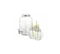 : Distributeur de boisson 3,5 L avec 3 verres rétro