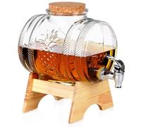 Distributeur de boisson avec robinet | distributeur en verre avec robinet et support, 3 l
