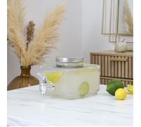 Home Deco Factory - Distributeur de boisson KV7436 3L design strié transparent, bouchon large