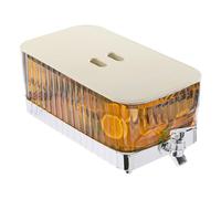 Distributeur de boisson rectangulaire de 5,3 l avec robinet, récipient à boissons pour réfrigérateur, corps transparent, distributeur de boissons pour les fêtes, les réunions de famille, le camping et