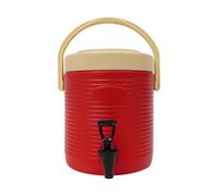 Distributeur de boissons chaudes et froides pour café, lait, eau, jus | Carafe isotherme en acier inoxydable avec robinet, réservoir d'eau rouge avec couvercle, capacité de 9 l