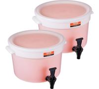 Distributeur de boissons, distributeurs de boissons de 3 gallons pour les fêtes, distributeur de jus en plastique avec robinet et couvercle, distributeur d'eau, de thé glacé, de limonade et de jus, po