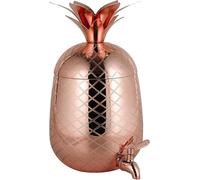 Distributeur de boissons en forme d'ananas, édition en cuivre, fabriqué en acier inoxydable de haute qualité. Idéal pour servir des jus de fruits ou des limonades. Capacité : 4,7 litres