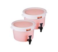 VEVOR Distributeur de Boissons 2PCs Grande Capacité de 11 L, Fontaine à Eau avec Robinet et Couvercle, en Plastique, Distribution de Jus Limonade Thé Glacé, pour Restaurants, Hôtels, Cafés, Soirées