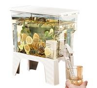 Distributeur de Boissons en Verre - Bocal à Boisson avec Robinet | Distributeur de jus | Distributeur de Boissons | Distributeur de Boissons | colorées et éternelles artificielles résistantes