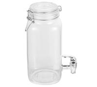 Distributeur de Boissons en Verre Scellé, avec Robinet Bocal 2l | Usage la Cuisine et Maison, Couvercle à Anneau D’étanchéité, Abs, Conserve Boissons Fraîches Plus Longtemps
