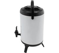 Distributeur de boissons isolé - Avec robinet - 8 l effectif (10 l) - Acier inoxydable - 24×33 cm - Pour chaud et froid - Blanc