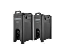 Distributeur de boissons isotherme 5GL 2x19L 42,5x25,7x65,5cm Noir