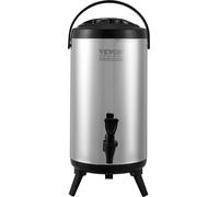 Distributeur de boissons isotherme en acier inoxydable, 2,4 gallons (9,2 litres), distributeur thermique pour boissons chaudes et froides avec poignée à robinet, qualité alimentaire pour thé chaud, ca