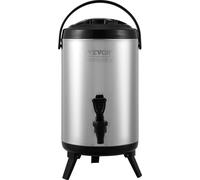 Distributeur de boissons isotherme en acier inoxydable, 2 gallons (7,6 litres), distributeur thermique pour boissons chaudes et froides avec poignée à robinet, qualité alimentaire pour thé chaud, café