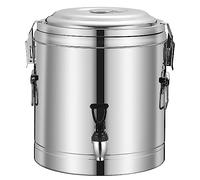Distributeur de boissons isotherme en acier inoxydable avec robinet pour la restauration, idéal pour les événements et les grandes réunions