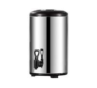 Distributeur de boissons isotherme - Pichet à double paroi avec robinet - Grand distributeur de café chaud en acier inoxydable avec grande capacité - Pour boissons froides et chaudes, jus, thé, lait