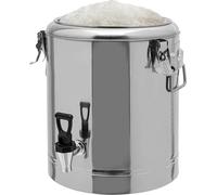 Distributeur de boissons isotherme - Récipient isolé avec robinet - 14 l - Acier inoxydable 201 - Pour boissons chaudes et froides - Ø26,5 x H40 cm - Argent