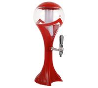 Distributeur de Boissons Lumineux à Glaçons 1,5 L en Plastique Rouge | Design Glaçons Indépendant, Contrôle Maximal, Poignée Rabattable, pour Bière et Cocktails, Plage et Maison