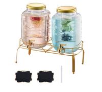 Distributeur de boissons - VEVOR - GY-B004 - Double cylindre - 2×8 L - Verre transparent