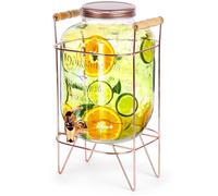 Distributeur de boissons - VILDE - 5,5 L - Verre épais - Couvercle en métal - Robinet étanche