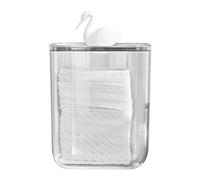 Distributeur de boules de coton transparent avec joli couvercle pour cotons-tiges, ensemble de pots d'apothicaire anti-poussière pour rangement de boîte de salle de bain, organisateur de maquillage
