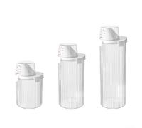 Distributeur de céréales avec bec verseur et couvercle à mesurer et design fin pour une organisation efficace des aliments secs (S + M + L)