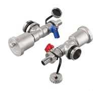Distributeur de chauffage en laiton G1 DN25 avec purgeur automatique rapide et robinets de vidange de circuit pour amélioration de la maison, résistance à la température maximale de 120 °C (rouge +