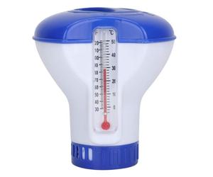 Distributeur de chlore flottant - Pool Supply - Modèle avec thermomètre - Grande capacité - ABS durable
