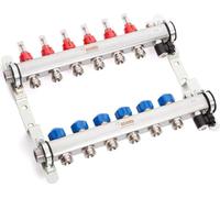 Distributeur de circuit de chauffage REHAU, HKV-D, acier inoxydable, 2 circuits, 1 pièce.