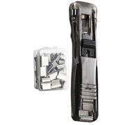 Distributeur de clips à main, connecteur de feuilles rechargeable, accessoire de bureau avec chargeur de pince, gardien de documents avec classification du grand livre, dispositif de classement en