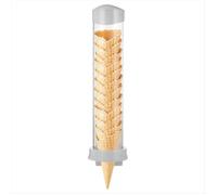 Distributeur de Cornets de Glace, Support de Cornets Gaufrés, Tube de Rangement en Plastique avec Plaque Magnétique et Plaque