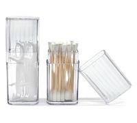 Distributeur de Cotons-Tiges Transparent Compact - Lot de 2