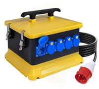 Distributeur de courant, 30 modules, indice de protection IP54 (étanche), boîtier de connexion portable avec de multiples options de raccordement