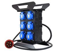 Distributeur de courant CEE 16A / 400V avec 6 prises Schuko