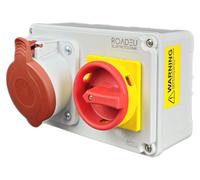 Distributeur de courant CEE, 16A, 5 pôles, 415V, IP44, avec interrupteur
