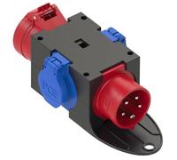 Distributeur de courant Elso Mobiler, conforme aux normes CEE, 16A, 5 pôles, 400V, 2 prises de courant avec contact de terre, indice de protection IP44, 1 pièce.