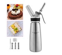 Distributeur de crème chantilly Ustensile de pâtisserie Siphon à chantilly en inox 500ml Préparateur de crème chantilly