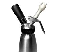 Distributeur de crème fouettée Pro Whip Master, 1 litre - Siphon à crème professionnel pour la crème fouettée, les mousses et les desserts, en acier inoxydable, compatible lave-vaisselle