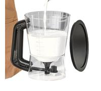 Distributeur de crêpes - Distributeur de pâte, shaker portatif en forme d'entonnoir de 1 L | Distributeur de gâteau avec support pour la cuisson, la sauce, le sirop, l'huile, les condiments, la crème