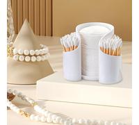 Distributeur de cure-dents, organisateur de maquillage, décoration intérieure, boîte de rangement étanche pour cotons-tiges, couleur blanche