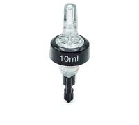 Distributeur de dosage de 10 ml, paquet de 10, en plastique, couleur noire