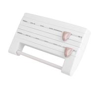 Distributeur de Film Alimentaire Mural avec - Porte Rouleau Essuie-Tout et Papier Aluminium, Rangement de Cuisine Sans Perçage, Blanc