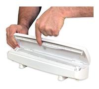 Distributeur de film alimentaire ou de papier aluminium, blanc, plastique, 30 cm