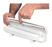 Distributeur de film alimentaire ou de papier aluminium, blanc, plastique, 30 cm
