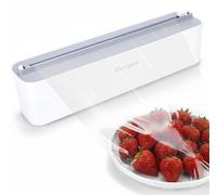 Distributeur de film alimentaire - Pour film alimentaire et papier aluminium - 38,5 x 8,8 x 10,2 cm - Aimanté - Avec couteau