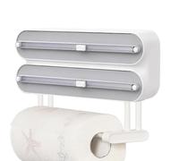 Distributeur de film alimentaire Rangement magnétique pour film alimentaire | avec Distributeur de Film Étirable et Coupe-Film pour Frigo Réfrigérateur Préparation Repas Cuisson Pâtisse