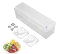 Distributeur de film transparent - Coupe-diapositives pour aliments rechargeable, récipient pour film transparent en polyéthylène pour usage alimentaire, distributeur réutilisable pour