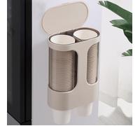 Distributeur de gobelets jetables Double, distributeur de gobelets en papier, organisateur de distributeur d'eau porte-gobelet en