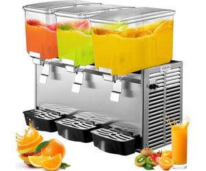 Distributeur de jus avec robinet à clapet noir - 12 L x 3 Distributeur de jus
